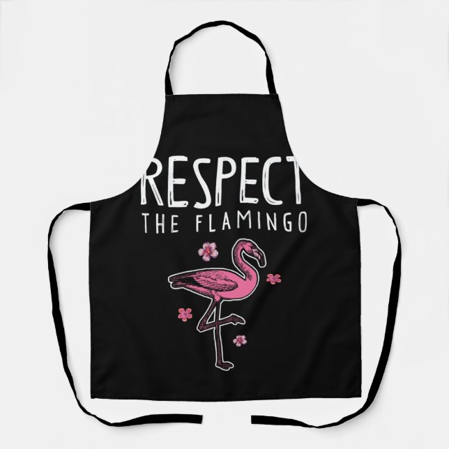 Tablier Respectez Le Flamant rose Rose (Recto)