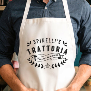 Tablier Restaurant italien Trattoria personnalisé Logo