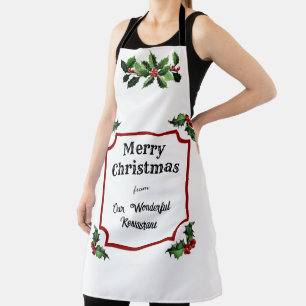Tablier Restaurant personnalisé Joyeux Noël