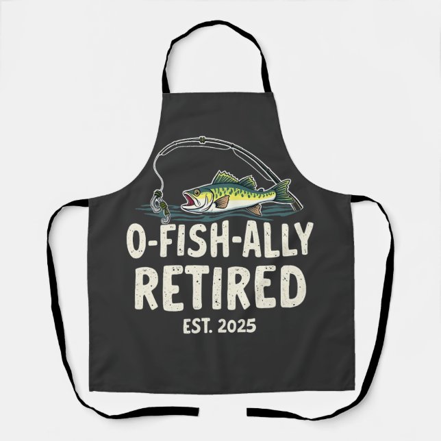 Tablier Retraité Est. 2025 Retraite Fisher Papa (Recto)