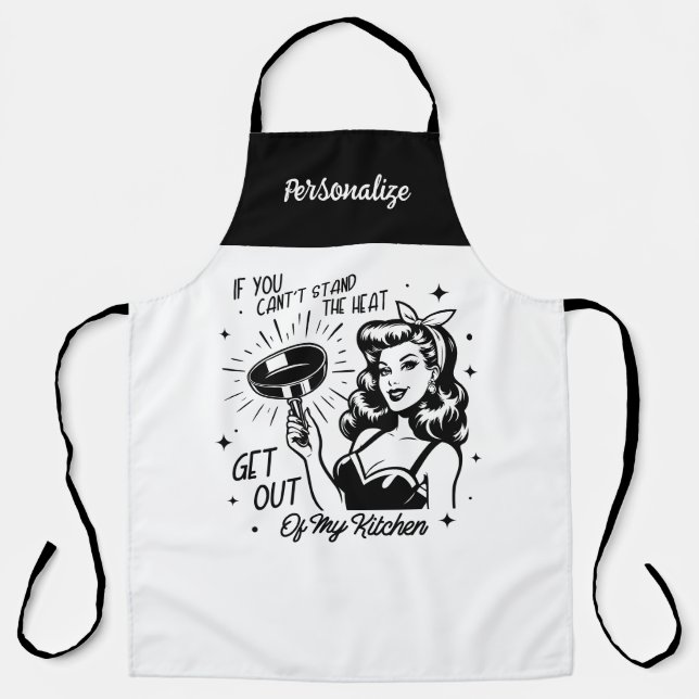 Tablier Retro 1950 Glam Girl Drôle Citation sarcastique (Recto)