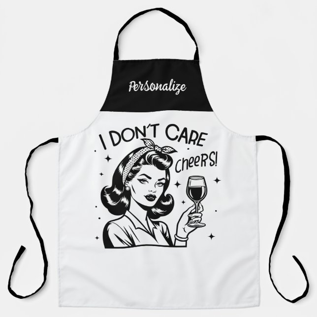 Tablier Retro 1950 Glam Girl Drôle Citation sarcastique (Recto)