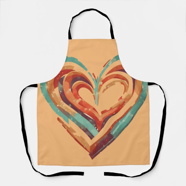 Tablier Rétro en forme de coeur (Recto)