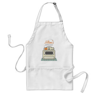 Tablier Rétro fourneau/tablier personnalisé par cuisine