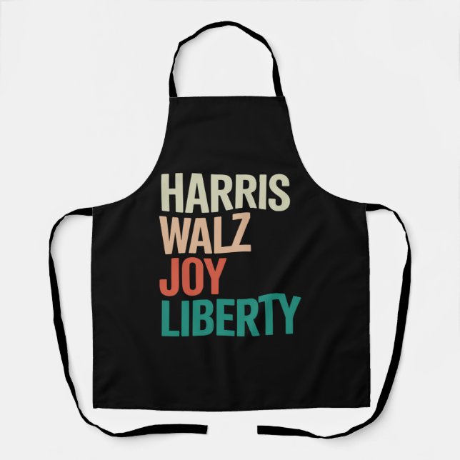 Tablier Retro Harris Waltz 2024 Harris Walz Joy Liberty (Recto)