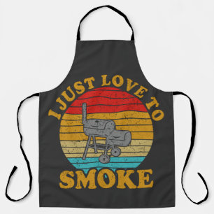 Tablier Rétro J'Aime Juste Fumer Le T-Shirt Grill BBQ