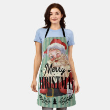 Retro Joyeux Noël Rouge Père Noël Bandes mignonnes