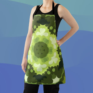 Tablier Retro Mandala Green