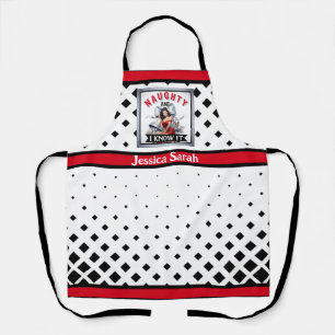 Tablier Retro Naughty et je le sais Pinup de Noël