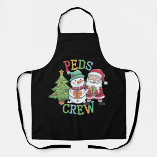 Tablier Retro Peds Crew Noël Pédiatrie Infirmière Infirmiè
