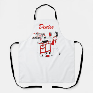Tablier Retro Vintage Toujours baiser la Cuisine Cuisinièr