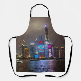 Tablier Rêves électriques - Futuriste Shanghai Skyline, A