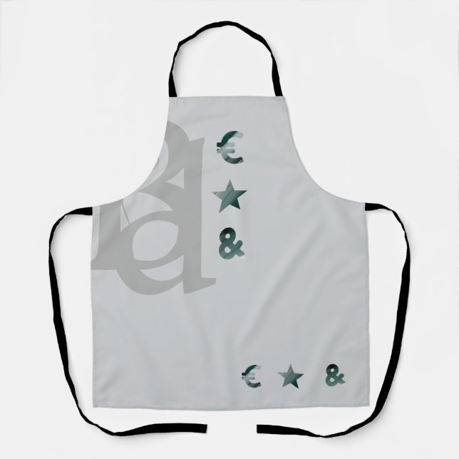 Tablier RICH Apron Abstrait Décor Cuisine Vert (Recto)