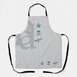 Tablier RICH Apron Abstrait Trend Décor Bleu Océan