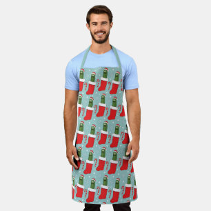 Tablier Rick et Morty Motif de Noël Pickle Rick