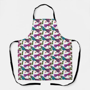 Tablier Rideau motif floral oiseaux sans couture