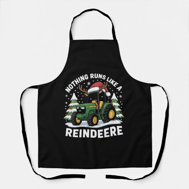Tablier Rien Ne Fonctionne Comme Un Tracteur De Noël Reind (Recto)