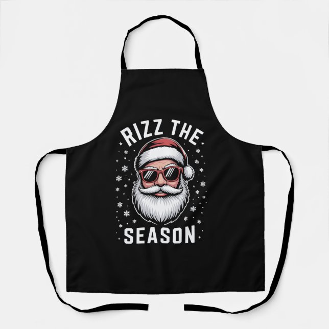 Tablier Rizz la saison Silly Noël Funny Père Noël (Recto)