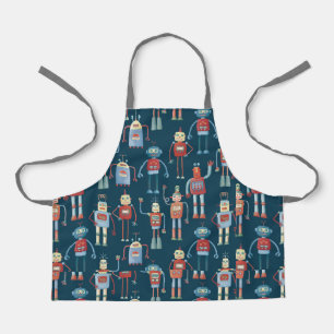 Tablier Robots rétro mites