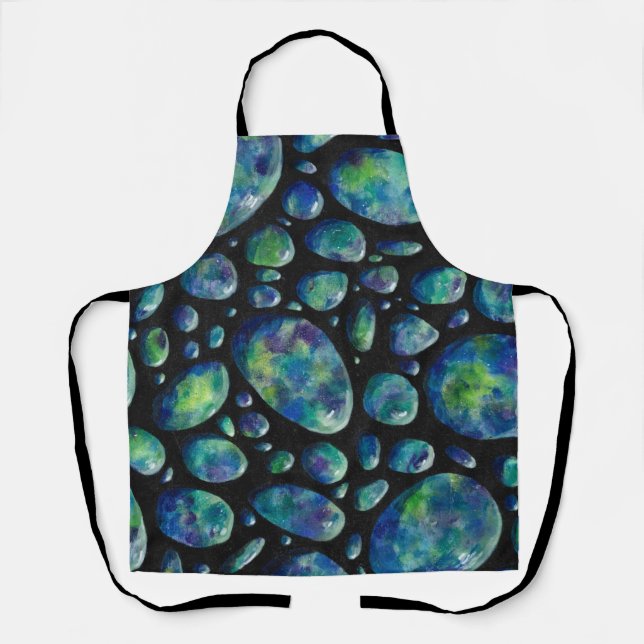 Tablier Roches Turquoise dans l'espace Oeuvre originale (Recto)