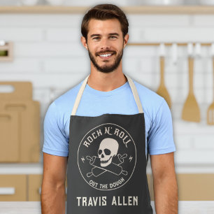 Tablier "Rock n'Roll" Drôle Chef pâtisserie et Cuisine hom