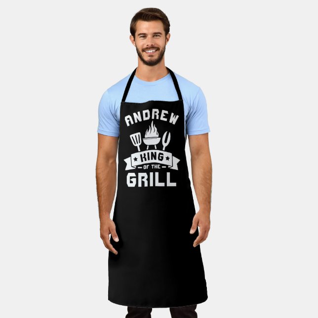 Tablier Roi du Grill personnalisé (Porté)