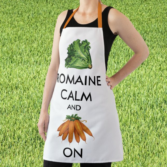 Tablier Romaine (laitue) Calme et carotte sur (Créateur téléchargé)