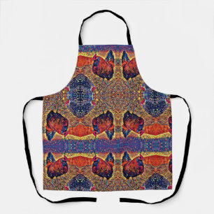 TABLIER ROOSTER ROUGE TOUT-POT D'IMPRESSION