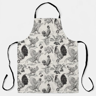 Tablier Rooster Ruckus en noir - Apron