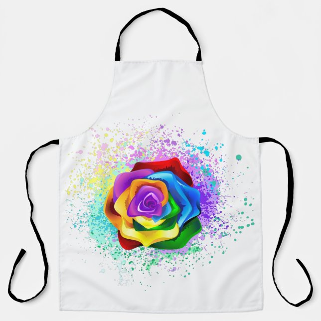 Tablier Rose arc-en-ciel coloré (Recto)