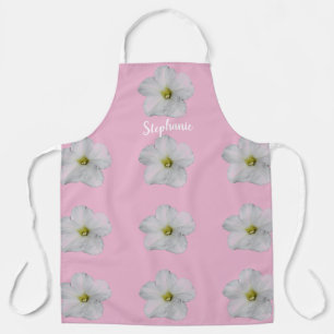 Tablier Rose Blanc Floral Mariage Bridesmaid Flower