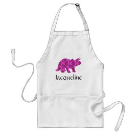 Tablier rose de Triceratops de dinosaure