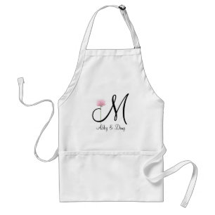 Tablier Rose doux avec monogramme