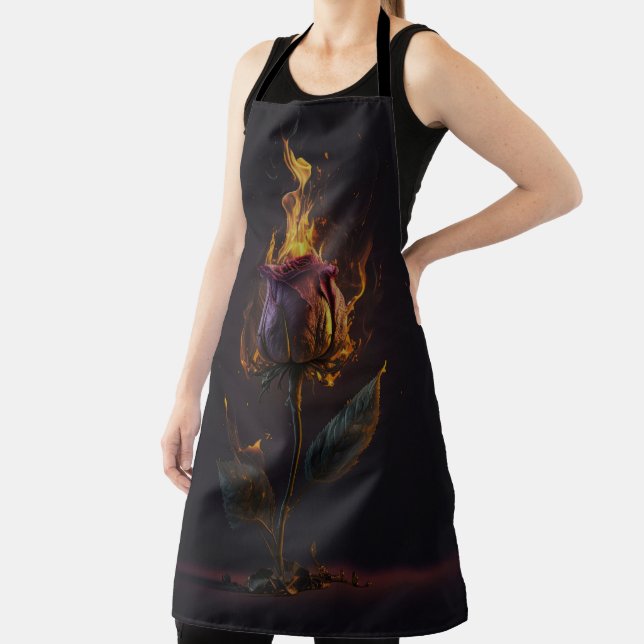 Tablier rose en feu (Insitu)