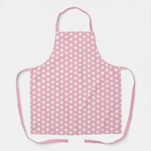 Tablier rose et blanc doux
