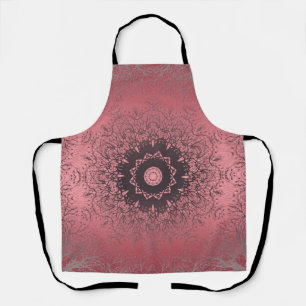 Tablier rose et gris
