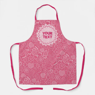 Tablier Rose fille moderne framboise fraise cerise.