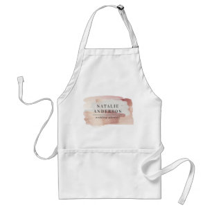 Tablier Rose Gold Aquarelle Personnalisation Féminine