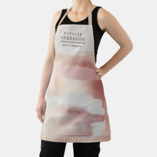Tablier Rose Gold Aquarelle Personnalisation Marque Fémini