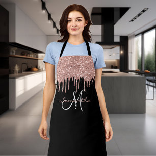 Tablier Rose Gold Pailleté Gouttes métallisées Rose Person