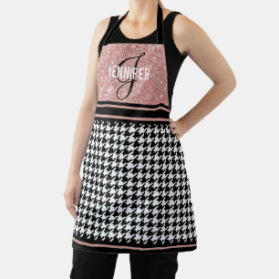 Tablier Rose Gold Parties scintillant Houndstooth votre no
