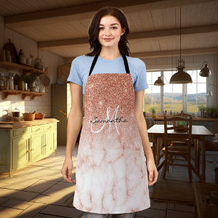 Tablier Rose Gold Parties scintillant Ombre marbre rose Pe