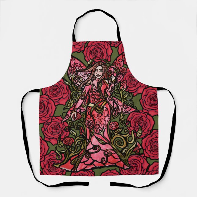 Tablier Rose rouge (Recto)