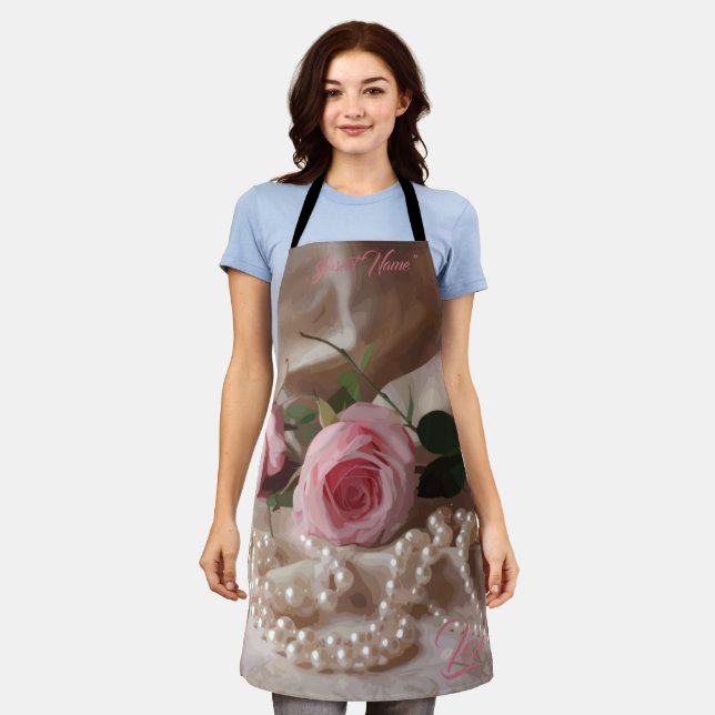 Tablier Rose Silken (Porté)