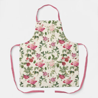 Tablier Rose vintage à la crème florale