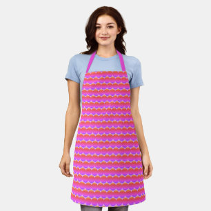 Tablier rose violet orange Pois tout-en-un