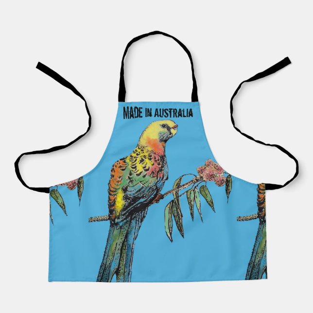 Tablier Rosella Parrot Aquarelle Fabriquée En Australie Ap (Recto)