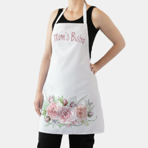Tablier Roses d'aquarelle Pastel personnalisés