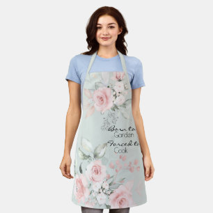 Tablier Roses rose pâle pâle nées à Garden Apron