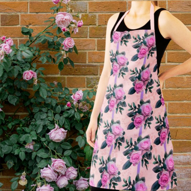 Tablier Roses roses roses roses vintages (Aprons available in 3 sizes)